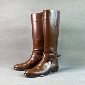 Burberry tall leather boots. Size 39.5